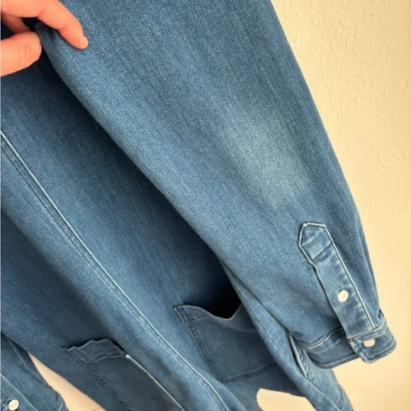 Frank & Eileen Ireland Italian Dream Denim Playsuit Romper Size Large - Picture 10 of 11